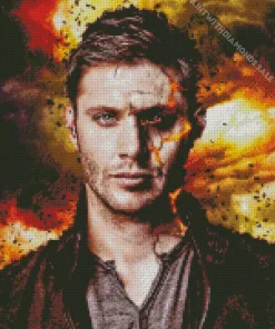 Dean Winchester Supernatural Diamond With Numbers