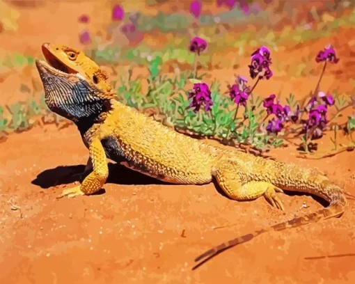 Desert Bearded Dragon Diamond Painting