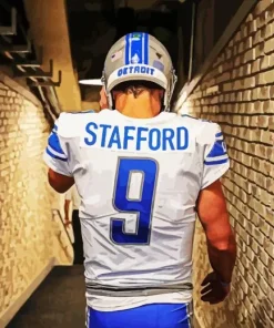 Detroit Lions Quarterback Matthew Stafford Diamond Painting