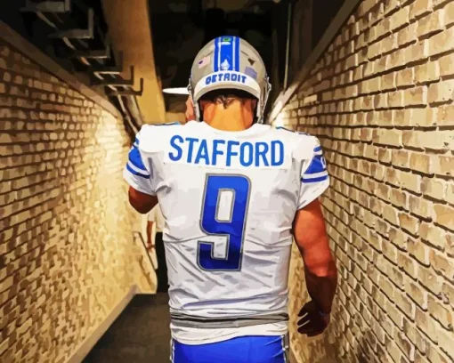 Detroit Lions Quarterback Matthew Stafford Diamond Painting