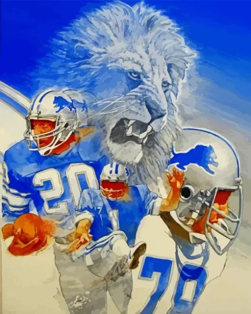 Detroit Lions Art Diamond Painting