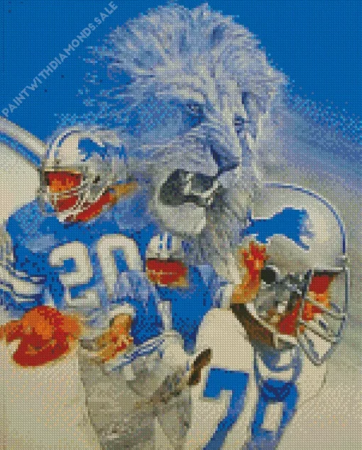 Detroit Lions Art Diamond Painting