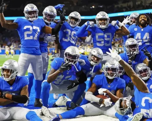 Detroit Lions Players Art Diamond Painting