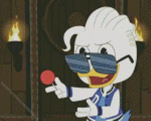 Dewey Duck In Ducktales Diamond Painting