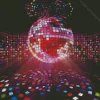 Shiny Pink Disco Ball Diamond Painting