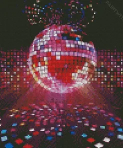 Shiny Pink Disco Ball Diamond Painting