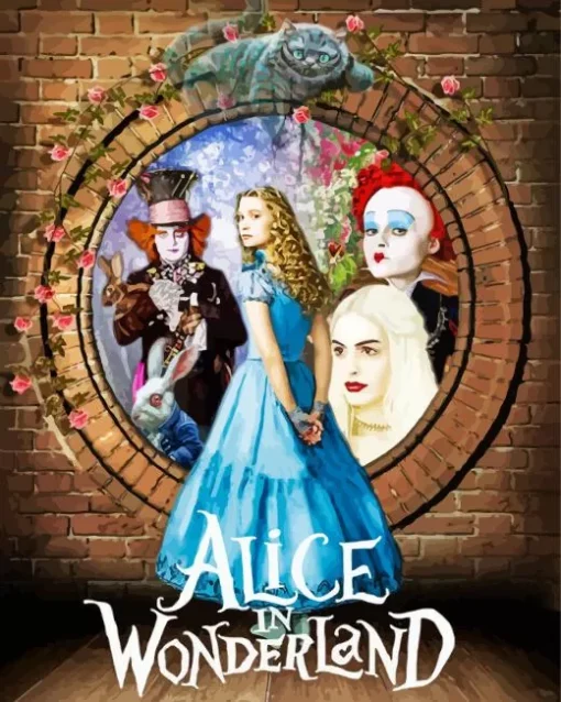 Disney Alice In Wonderland Movie Diamond With Numbers