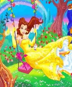 Disney Princess Belle Swinging Diamond Paintings