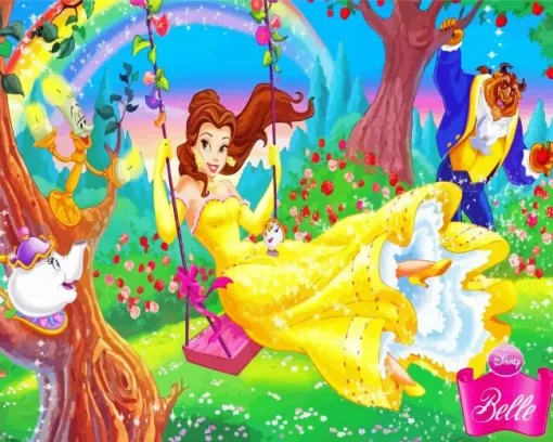 Disney Princess Belle Swinging Diamond Paintings