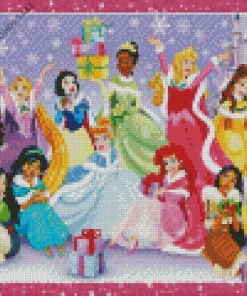 Disney Princesses In Christmas Diamond Paints