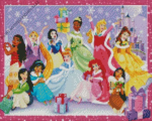 Disney Princesses In Christmas Diamond Paints