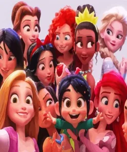 Disney Princesses Selfie Diamond Paintings