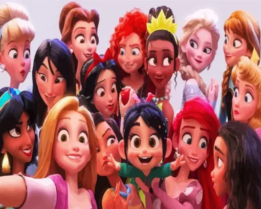 Disney Princesses Selfie Diamond Paintings