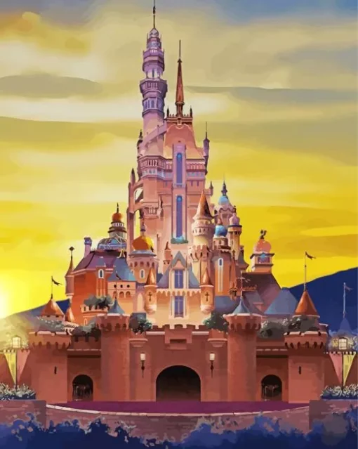 Disneyland Castle Hong Kong Diamond Painting