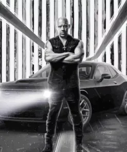 Dominic Toretto Fast And Furious Diamond With Numbers