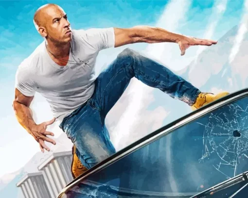 Dominic Toretto The Fast And Furious Diamond With Numbers