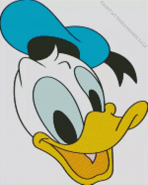 Donald Duck Head Diamond Painting