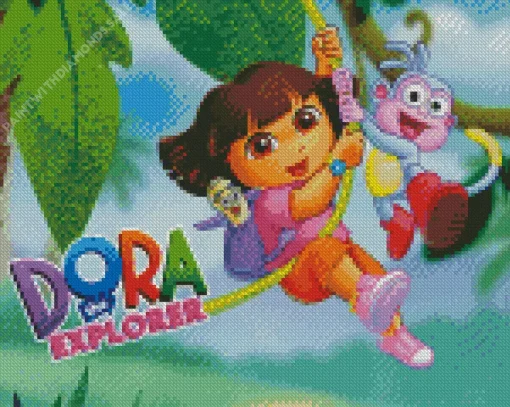 Dora The Explorer Animation Diamond Painting