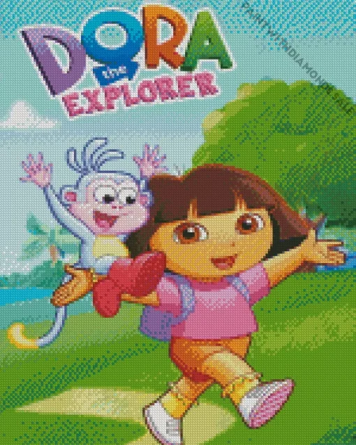 Dora The Explorer Poster Art Diamond Painting