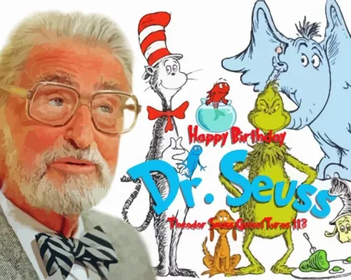 Dr Seuss Author Diamond Painting