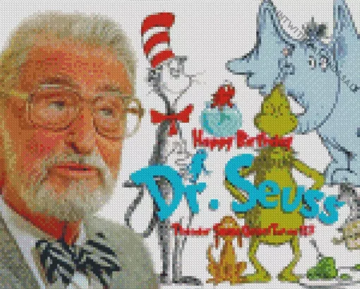 Dr Seuss Author Diamond Painting