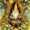 Fantasy Gnome Diamond With Numbers