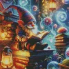 Fantasy Gnome Reading Diamond Dotz