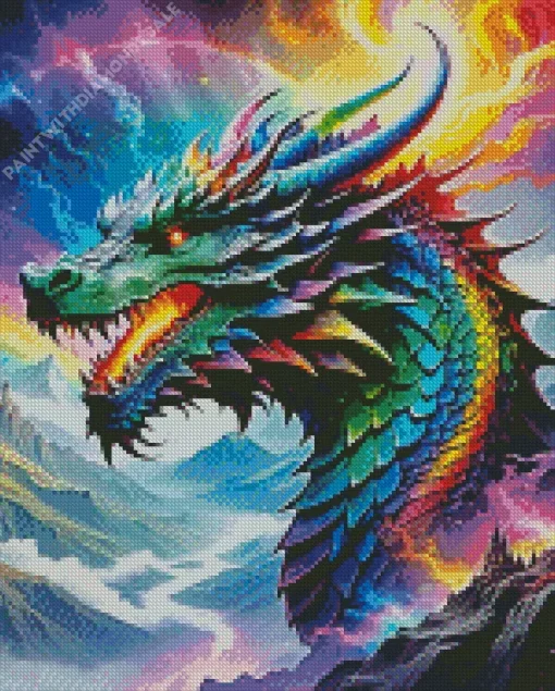 Fantasy Rainbow Dragon Diamond Paints