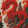 Fantasy Red chinese dragon art Diamond Paints