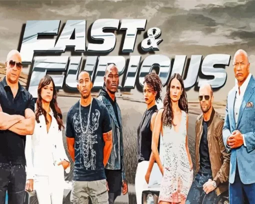 Fast And Furious Cast Diamond With Numbers