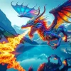 Fire Colorful Dragon Diamond Paintings