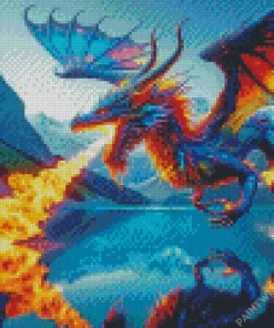 Fire Colorful Dragon Diamond Paints