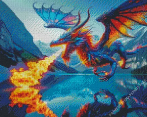 Fire Colorful Dragon Diamond Paints