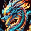 Fire chinese dragon Diamond Paintings