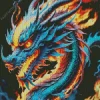 Fire chinese dragon Diamond Paints