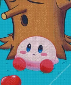 Fluffy Kirby Diamond With Numbers