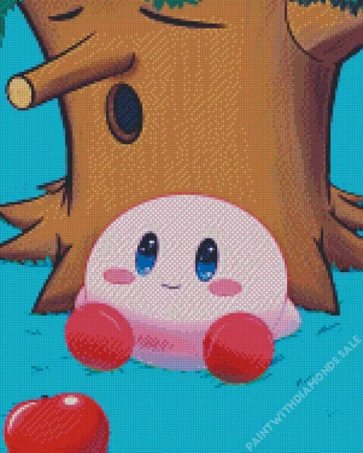 Fluffy Kirby Diamond With Numbers