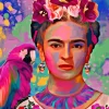 Frida Kahlo And Parrot Diamond Painting