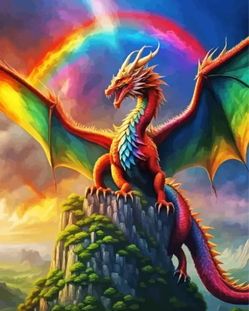 Giant Rainbow Dragon Diamond Paintings