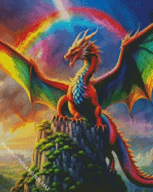 Giant Rainbow Dragon Diamond Paints