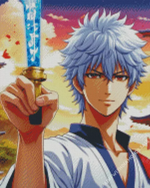 Gintoki Sakata Gintama Character Diamond Painting