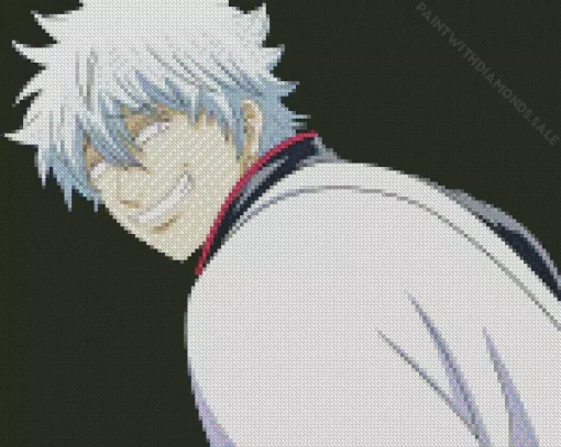 Gintoki Sakata Smiling Diamond Painting