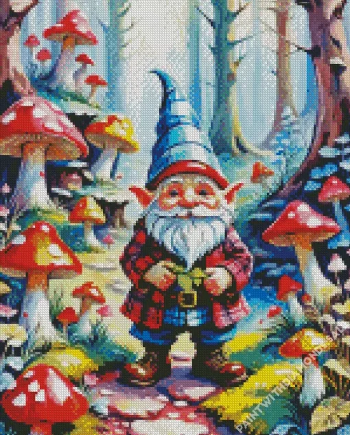 Gnome In Forest Diamond Dotz