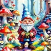 Gnome In Forest Diamond With Numbers