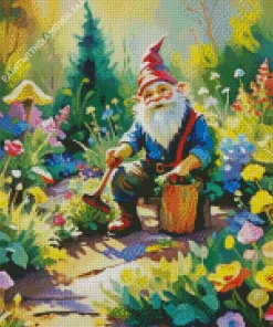 Gnome In Garden Diamond Dotz