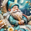 Gnome Sleeping Diamond With Numbers