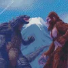 Godzilla Fighting King Kong Diamond Painting