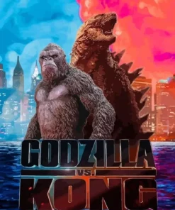 Godzilla VS Kong Gorilla Poster Diamond Painting