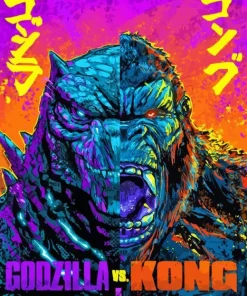 Godzilla VS King Kong Poster Diamond Painting