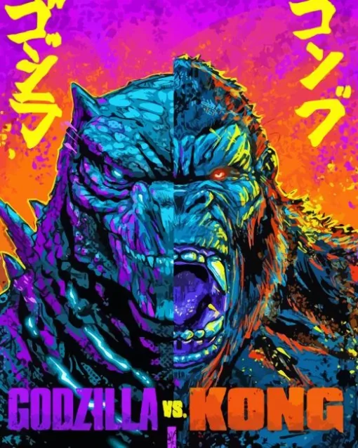 Godzilla VS King Kong Poster Diamond Painting